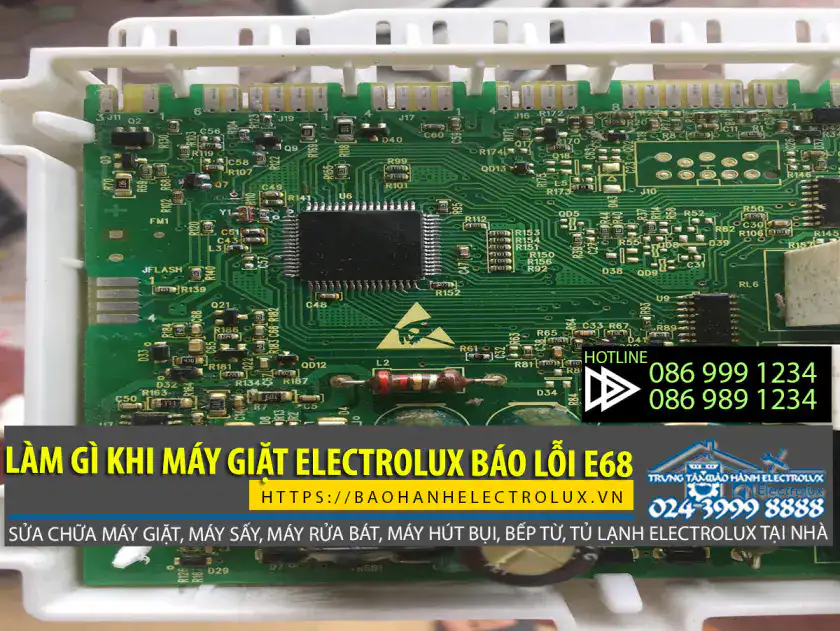 Làm gì khi máy giặt Electrolux báo lỗi e68