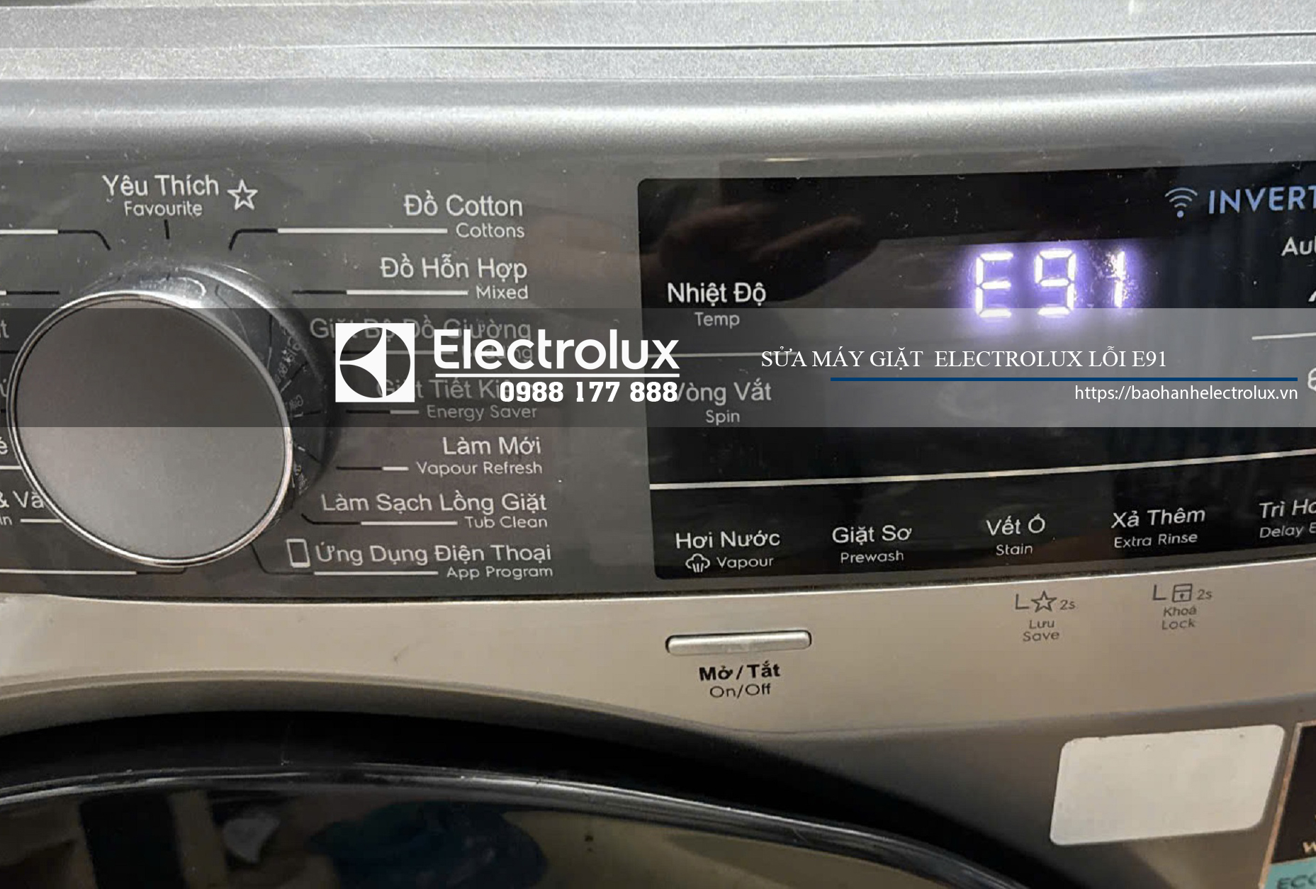 Máy giặt Electrolux lỗi E91
