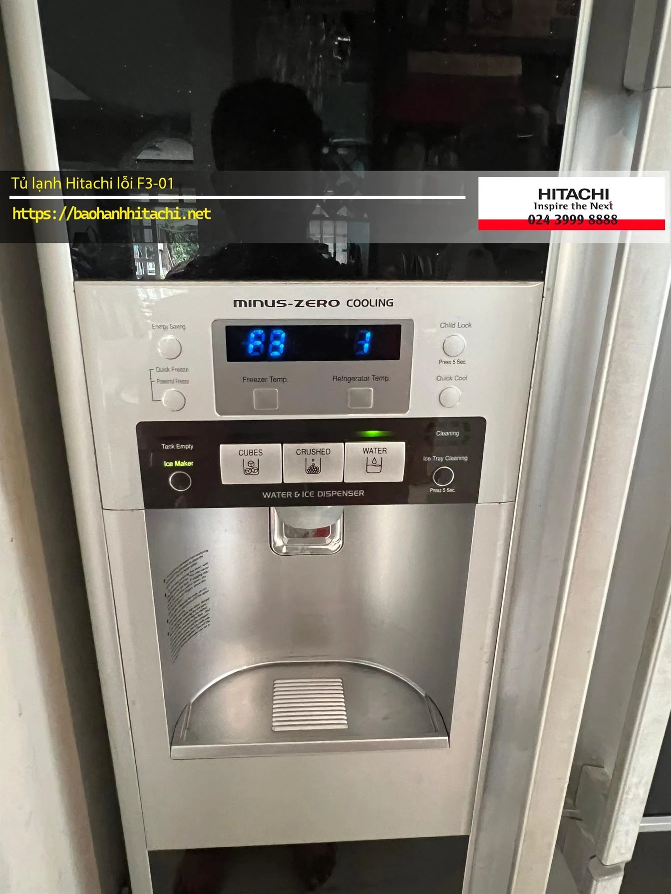 Máy làm đá Hitachi F3-01 tại cửa hàng bảo hành hitachi, dịch vụ bảo trì và sửa chữa chuyên nghiệp, liên hệ 0988 177 888 / 024 3999 8888 để được hỗ trợ nhanh chóng.