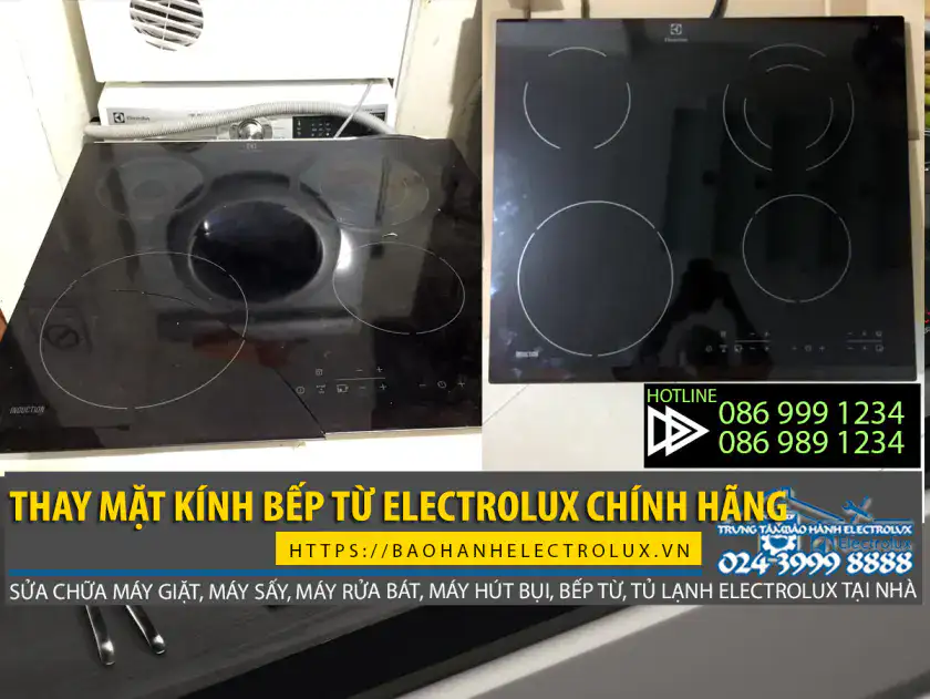 Thay mặt kính bếp từ Electrolux
