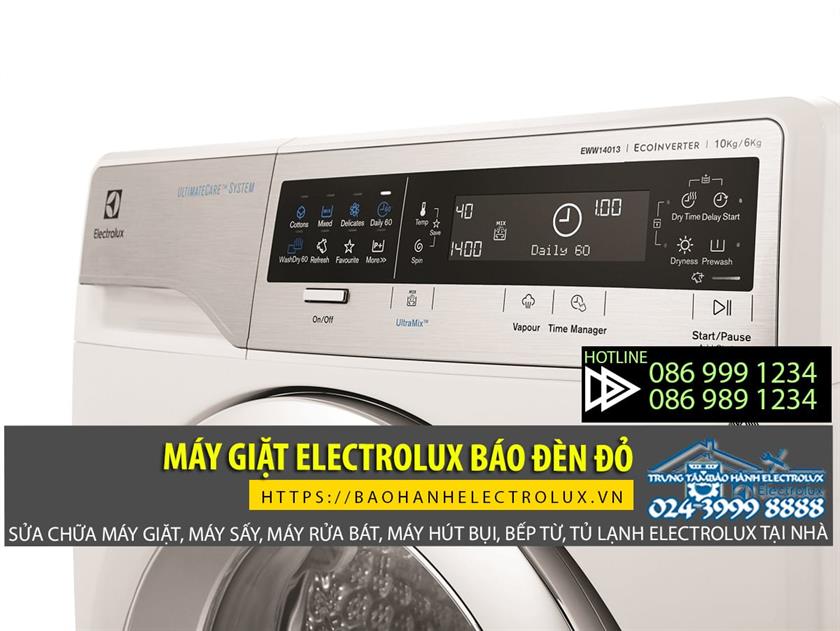 Máy giặt Electrolux báo đèn đỏ