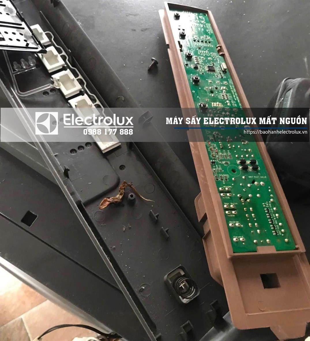 Lỗi mất nguồn máy sấy Electrolux