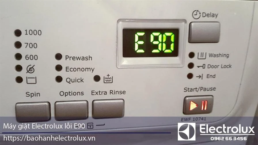 Máy giặt Electrolux báo lỗi E90