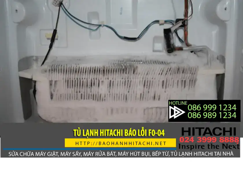 Tủ lạnh Hitachi báo lỗi f0-04