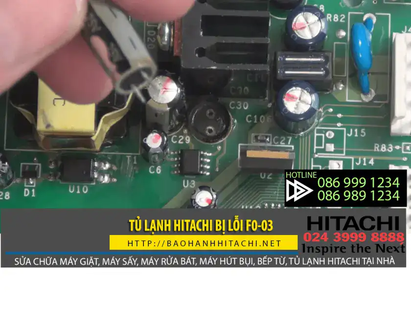 Bảo hành Hitachi uy tín, dịch vụ sửa chữa tủ lạnh Hitachi bị lỗi F0-03, hỗ trợ kỹ thuật qua hotline nhanh chóng, chuyên nghiệp tại nhà, liên hệ ngay 0988 177 888 / 024 3999 8888.