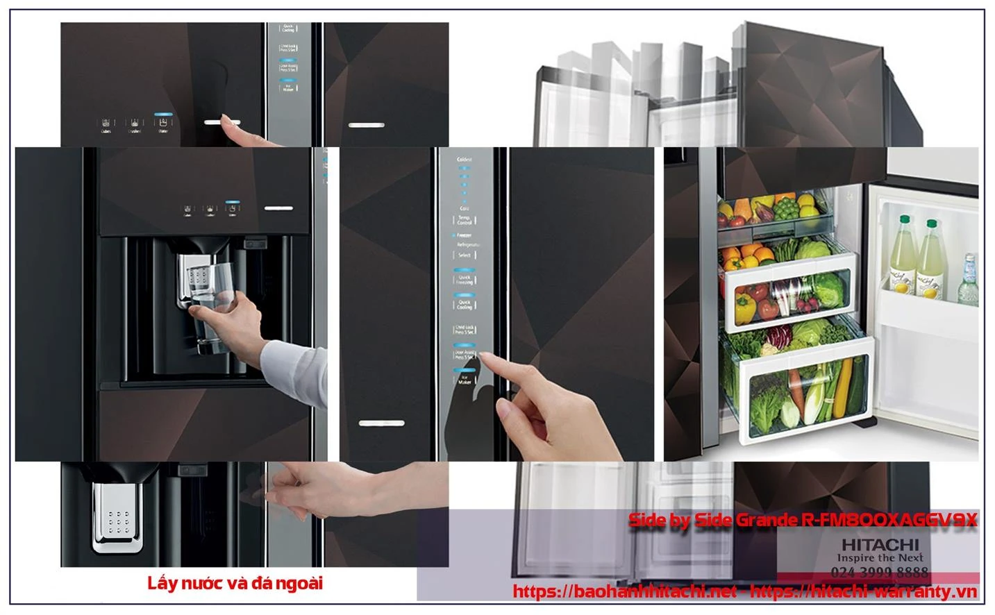 Tủ lạnh Hitachi không lấy được nước mát