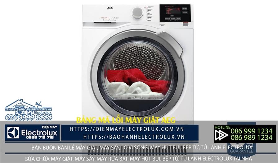 Tham khảo bảng mã lỗi máy giặt AEG