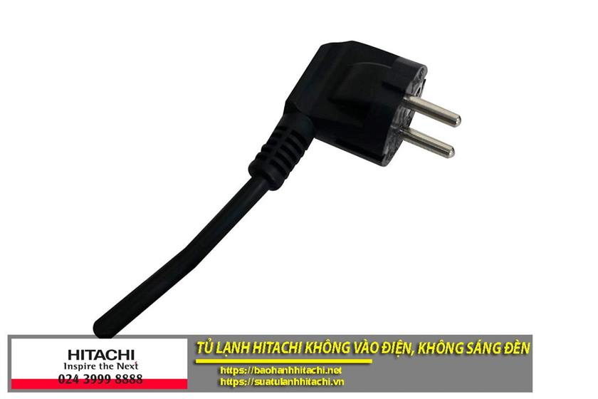 Cây sạc nguồn điện máy lạnh Hitachi, đầu cắm tiêu chuẩn châu Âu, thiết bị chống rò rỉ điện, không vào điện hoặc không sáng đèn.