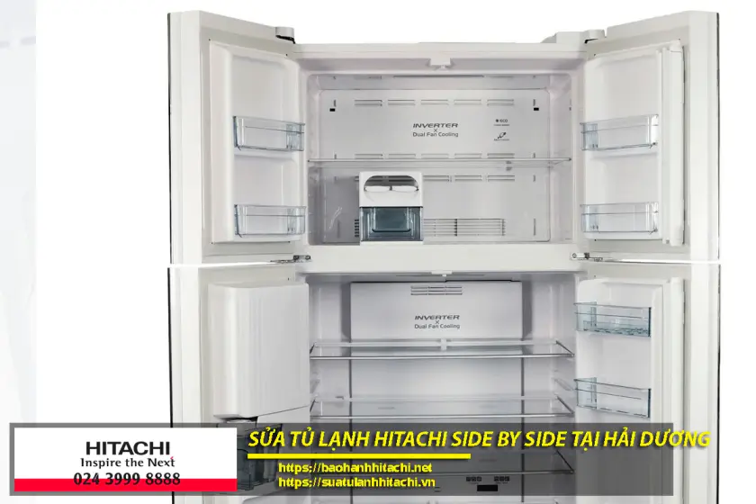 Tủ lạnh hitachi inverter chính hãng, thiết kế hiện đại, dung tích lớn phù hợp gia đình, dịch vụ bảo hành nhanh chóng, lắp đặt chuyên nghiệp tại Hải Dương.