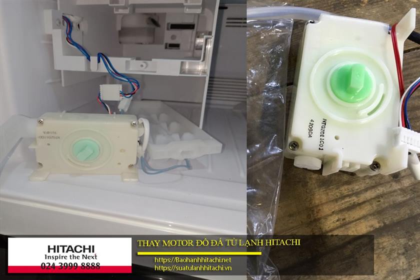 Bộ motor đá tủ lạnh Hitachi chính hãng, phụ kiện thay thế uy tín, vận hành ổn định, dùng cho các dòng tủ lạnh Hitachi, dịch vụ bảo hành tận nơi, liên hệ qua hotline 0988 177 888 / 024 3999 8888.