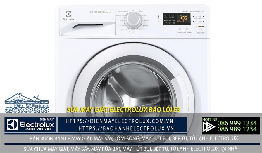 Máy giặt Electrolux báo lỗi E3 E4