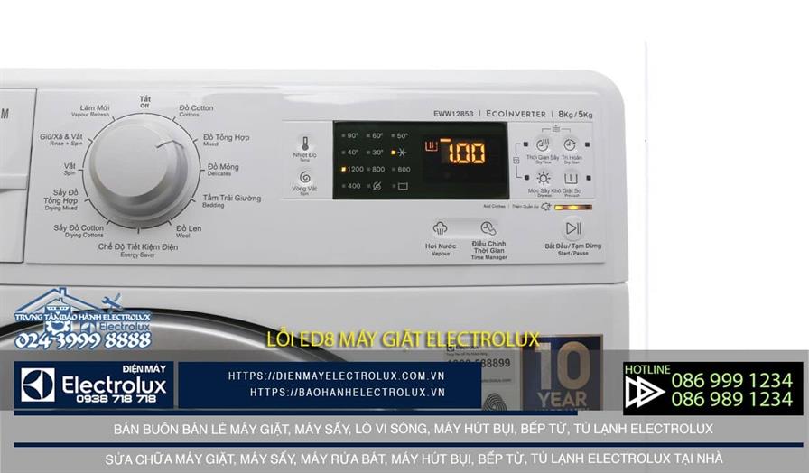 Máy giặt Electrolux lỗi ed8