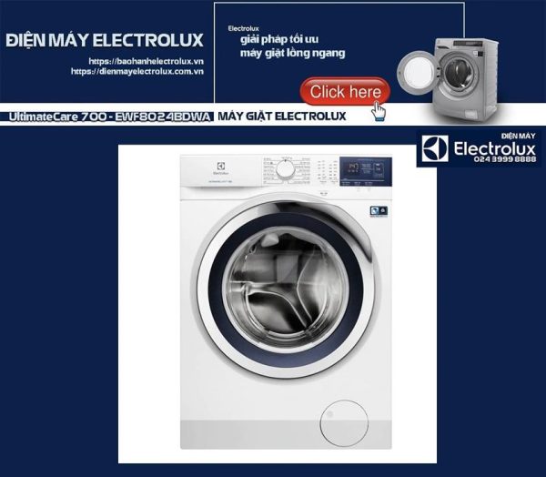 Máy giặt Electrolux 8kg UltimateCare 700 - EWF8024BDWA
