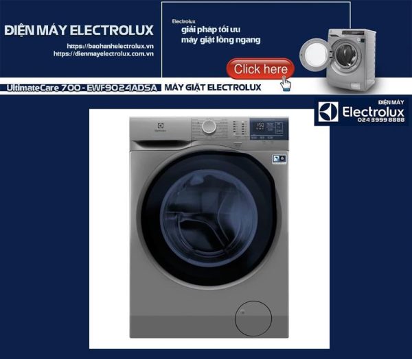 Máy giặt Electrolux 9kg UltimateCare 700 - EWF9024ADSA