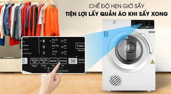 Máy sấy quần áo thông minh, tiện lợi, tự động lấy áo sau khi sấy xong, giúp tiết kiệm thời gian và công sức cho gia đình. Địa chỉ điện tử điện lạnh Nguyên Dương, số điện thoại 0988 177 888.