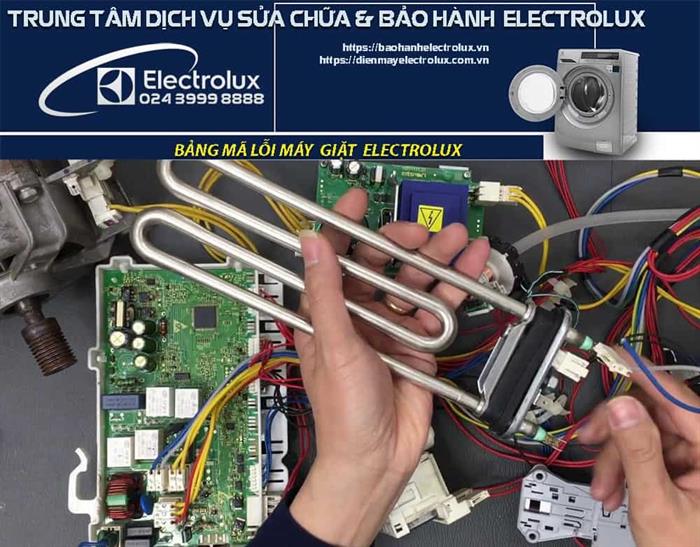 Bảng mã lỗi máy giặt Electrolux inverter