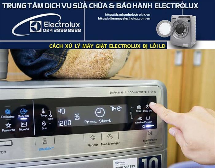 Máy giặt Electrolux báo lỗi LD