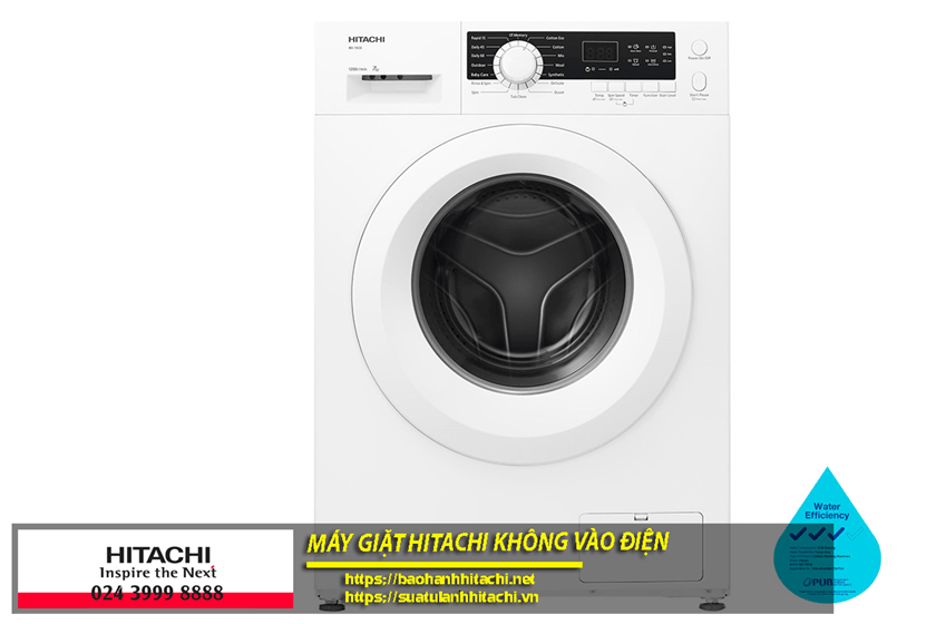 Máy giặt Hitachi không vào điện