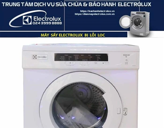 Máy sấy Electrolux báo lỗi LOC