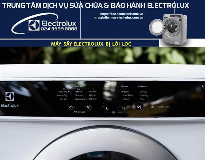 Máy sấy Electrolux báo lỗi LOC
