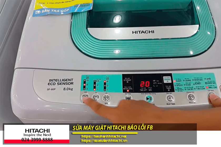Máy giặt Hitachi báo lỗi fb