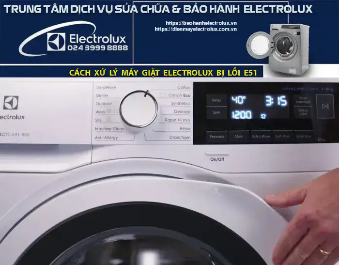 Máy giặt Electrolux báo lỗi e51