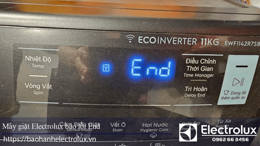 Máy giặt Electrolux báo lỗi End