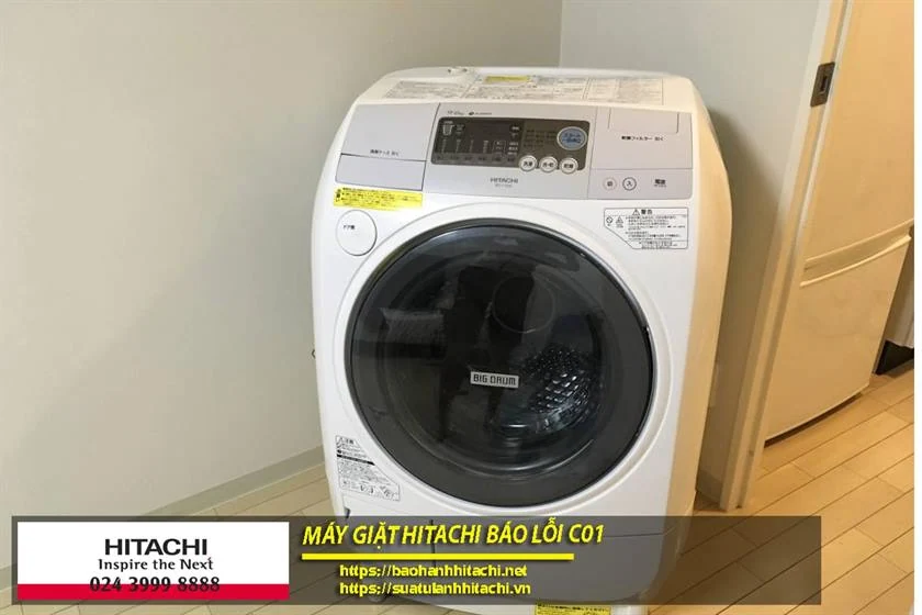 Máy giặt Hitachi báo lỗi C01