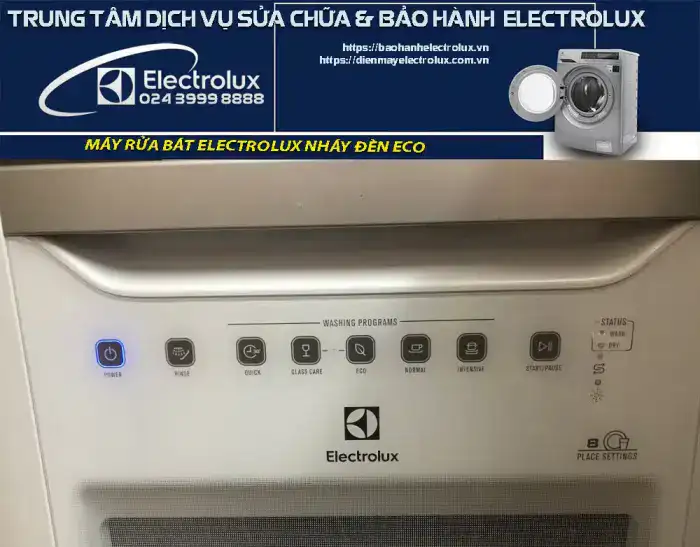 Máy rửa bát Electrolux nháy đèn Eco
