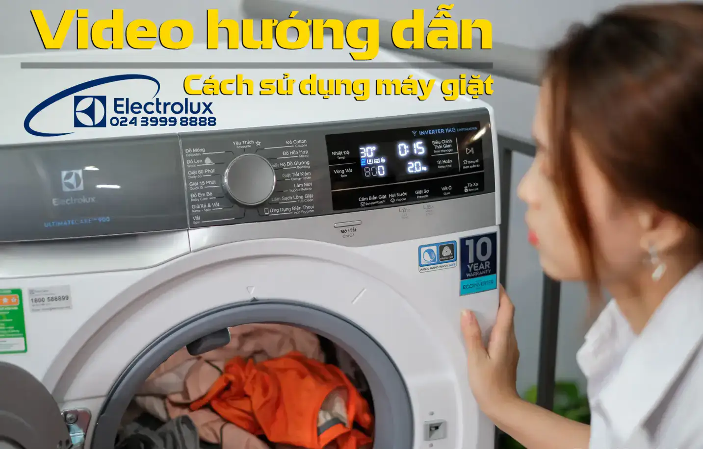 Hướng dẫn sử dụng máy giặt Electrolux