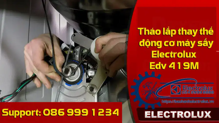 Thay động cơ máy sấy Electrolux