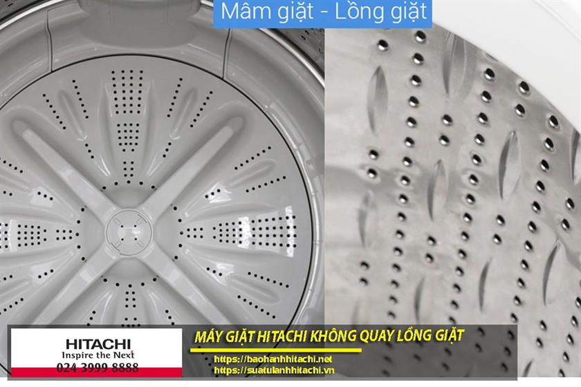 Bảo trì, sửa chữa máy giặt Hitachi không quay lồng, bộ phận lồng giặt và mâm giặt chính hãng, dịch vụ chuyên nghiệp, hỗ trợ nhanh chóng tại trung tâm bảo hành Hitachi.