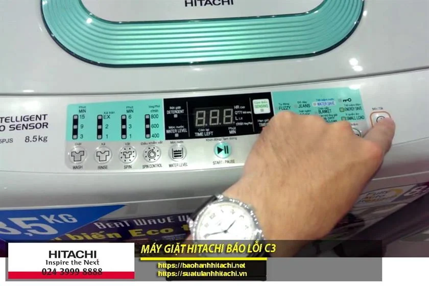 Máy giặt Hitachi báo lỗi C3
