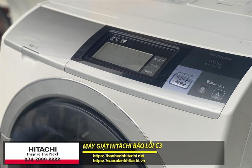 Máy giặt Hitachi báo lỗi C3
