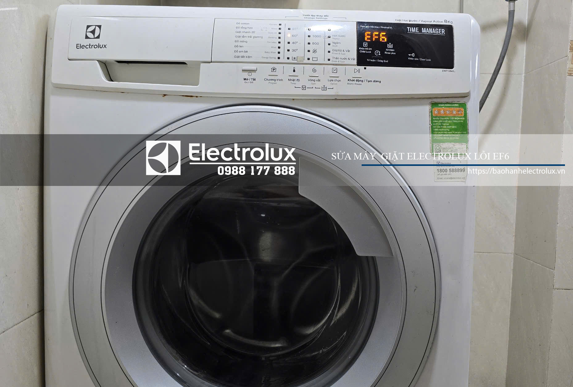 Sửa máy giặt Elecrtrolux báo lỗi EF6