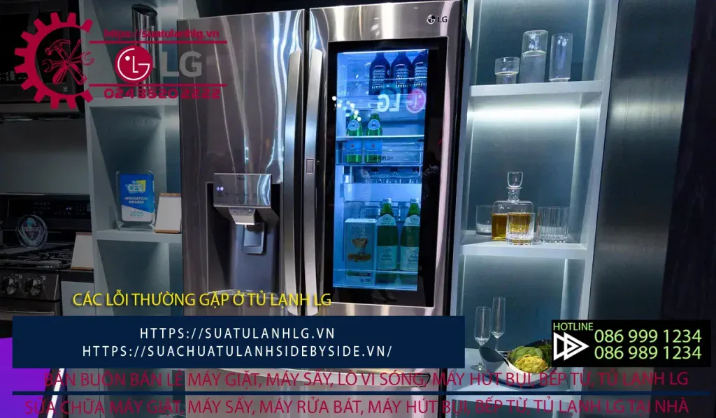 LG refrigerator with smart cooling technology, featuring a sleek stainless steel design and LED display, perfect for home kitchen maintenance and warranty services.