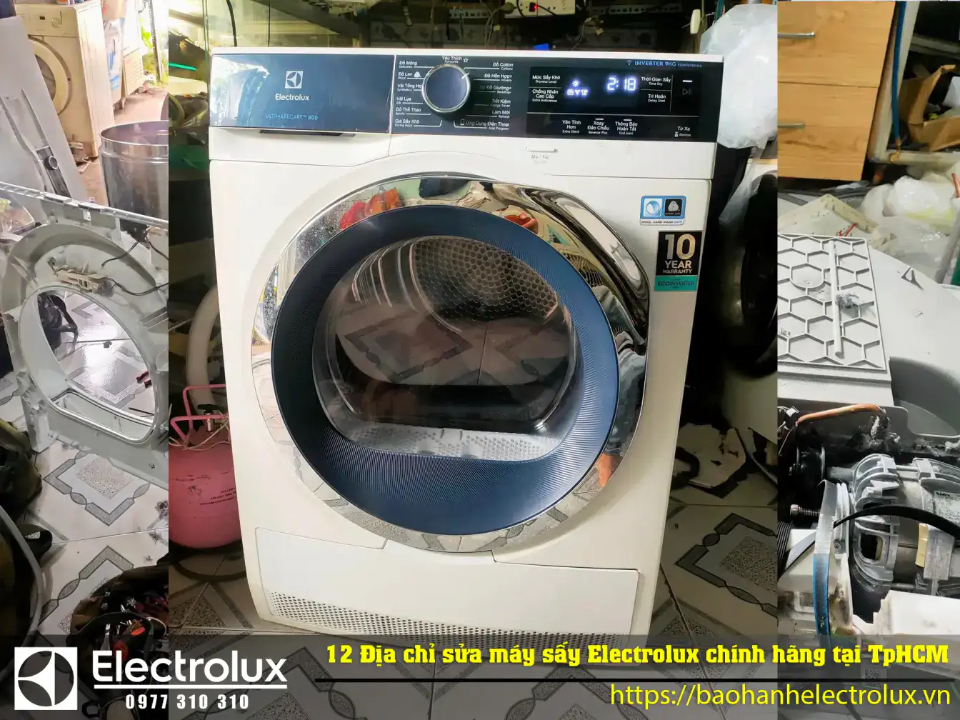 12 Địa chỉ sửa máy sấy Electrolux Uy tín tại TpHCM