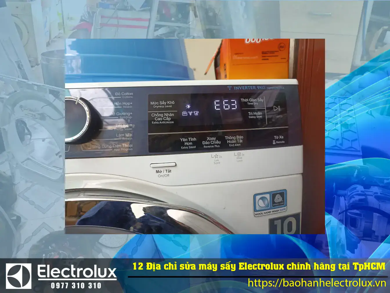 12 Địa chỉ sửa máy sấy Electrolux Uy tín tại TpHCM