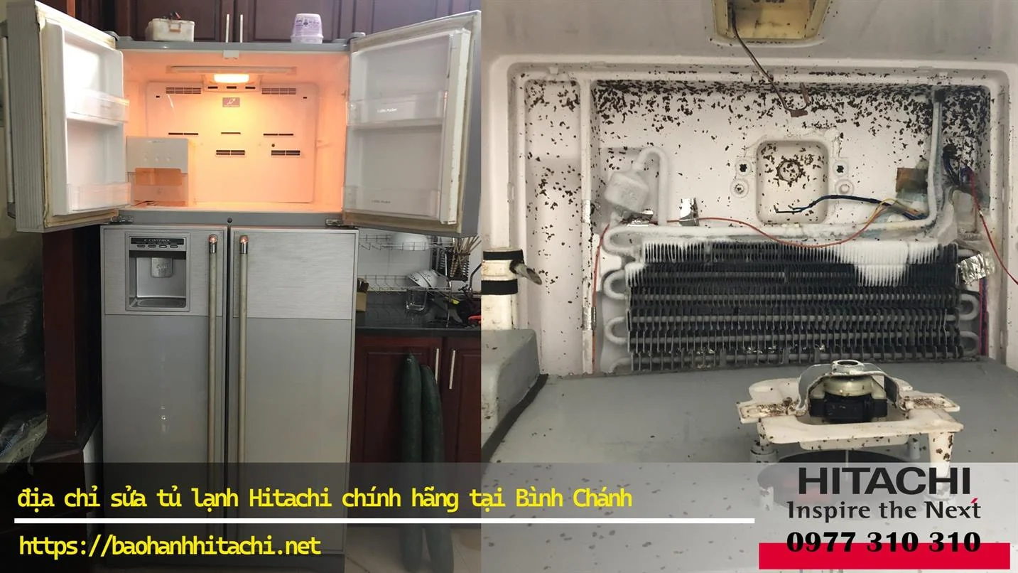 Lốc điều hòa Hitachi đang sửa chữa, linh kiện máy lạnh bị hư hỏng, bảo trì, bảo hành chính hãng tại Bình Chánh. Dịch vụ kỹ thuật Hitachi uy tín, nhanh chóng, liên hệ 0988 177 888 / 024 3999 8888.