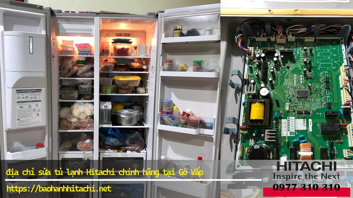 Bảo trì, sửa chữa tủ lạnh Hitachi tại Gò Vấp, đội ngũ kỹ thuật chuyên nghiệp, linh kiện chính hãng, dịch vụ nhanh chóng, uy tín.