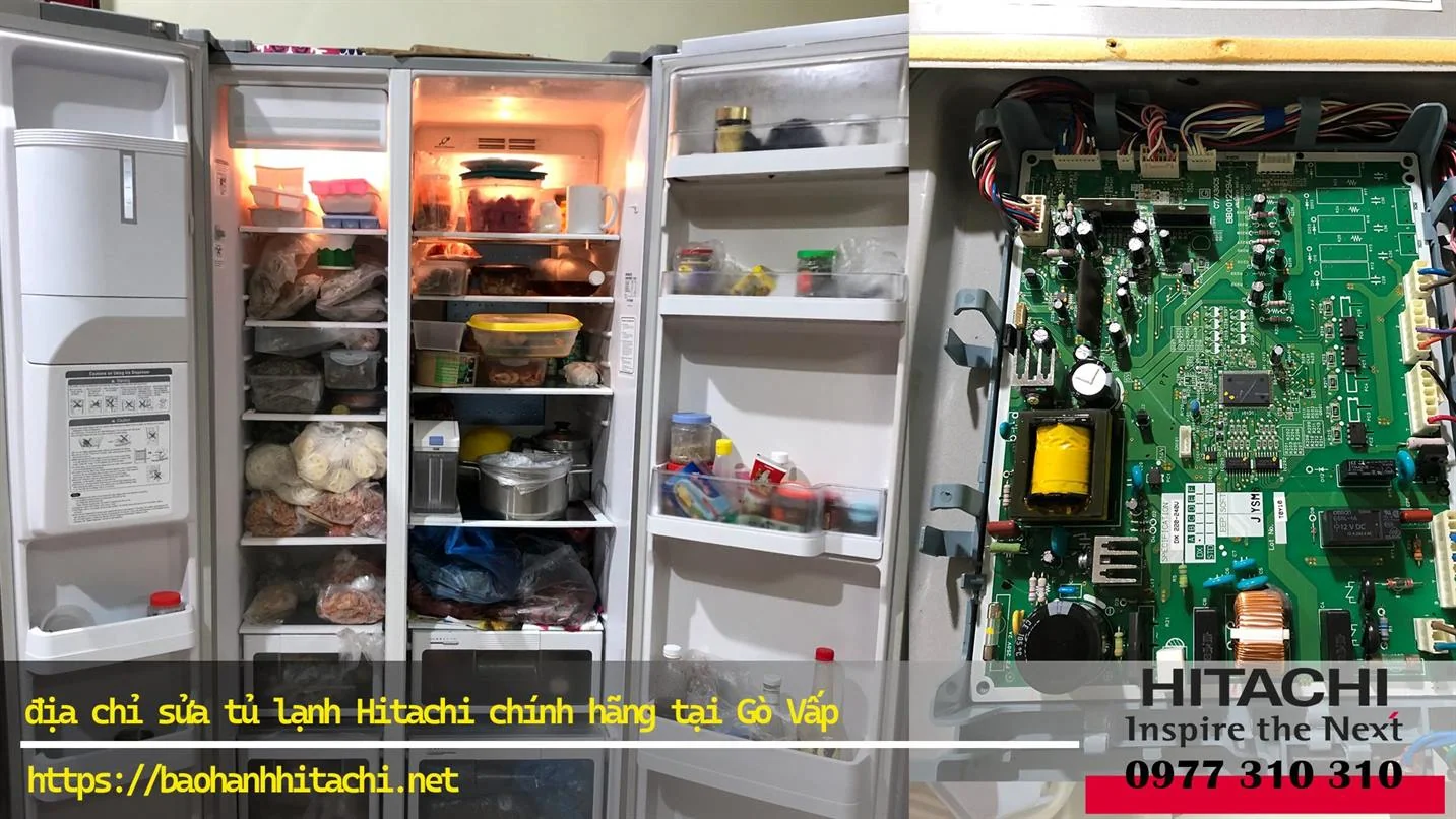 Bảo trì, sửa chữa tủ lạnh Hitachi tại Gò Vấp, đội ngũ kỹ thuật chuyên nghiệp, linh kiện chính hãng, dịch vụ nhanh chóng, uy tín.