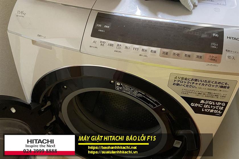 Lỗi máy giặt Hitachi F15, dịch vụ bảo dưỡng và sửa chữa chuyên nghiệp, liên hệ hotline 0988 177 888 / 024 3999 8888 để được tư vấn và hỗ trợ nhanh chóng.