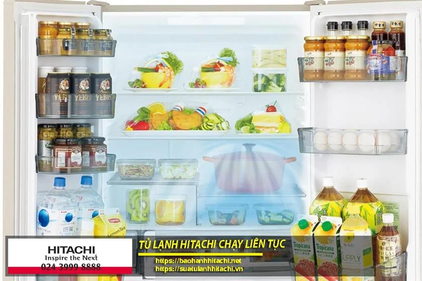 tủ lạnh Hitachi chạy liên tục