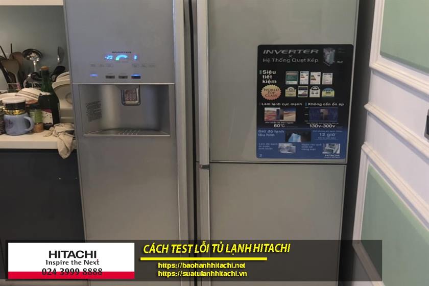 test lỗi tủ lạnh Hitachi