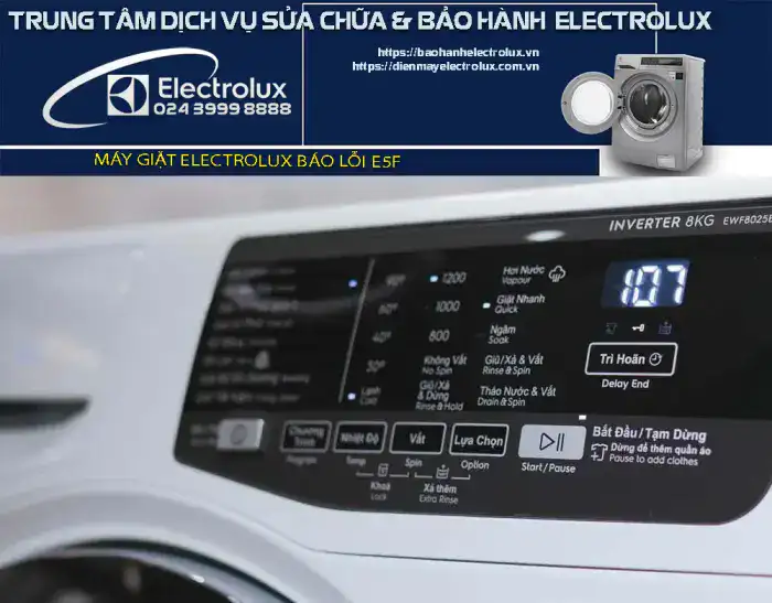Máy giặt Electrolux báo lỗi E5F