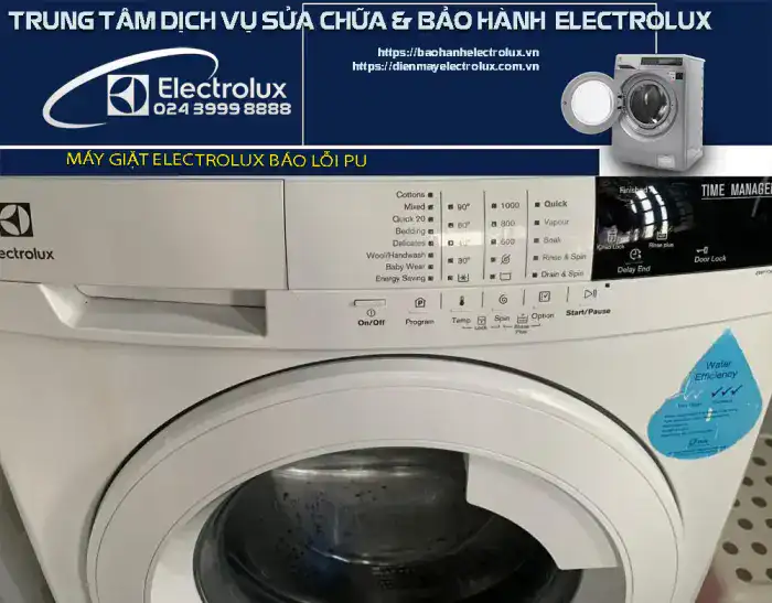 Máy giặt Electrolux báo lỗi PU