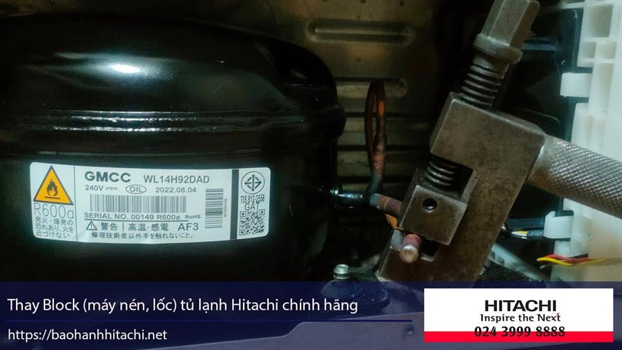 Làm thế nào để kiểm tra thay block máy nén, lốc điều hòa Hitachi chính hãng tại dịch vụ bảo trì Hitachi. Liên hệ ngay số điện thoại 0988 177 888 hoặc 024 3999 8888.