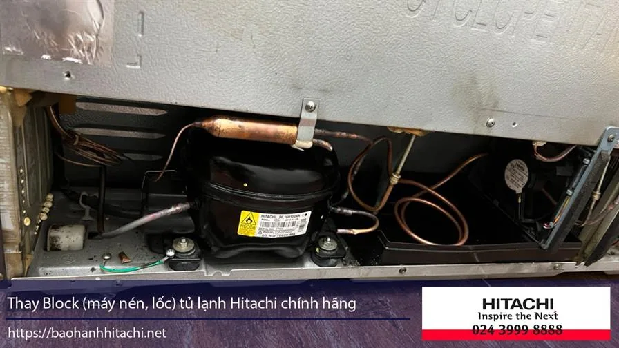 Thay block máy nén, lốc điều hòa Hitachi chính hãng, dịch vụ bảo hành nhanh chóng, liên hệ số 0988 177 888 / 024 3999 8888 để sửa chữa và thay thế linh kiện đúng chuẩn.