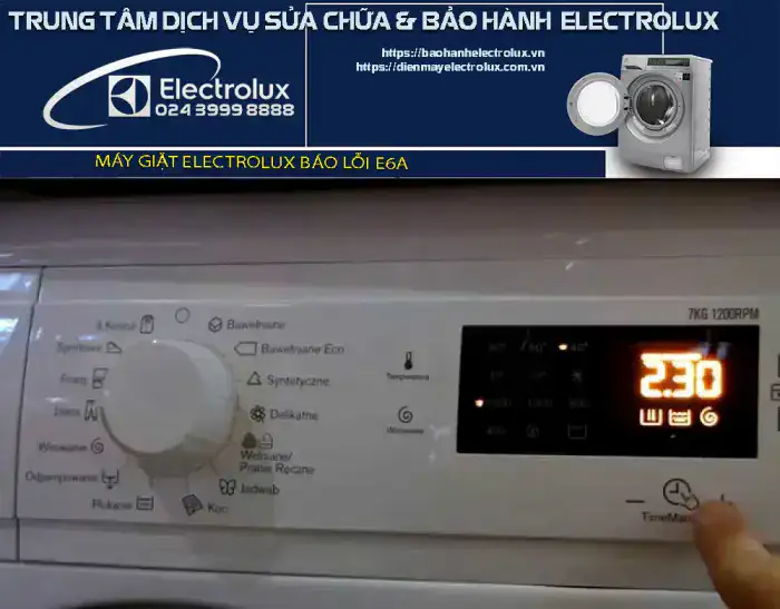 Máy giặt Electrolux báo lỗi E6A