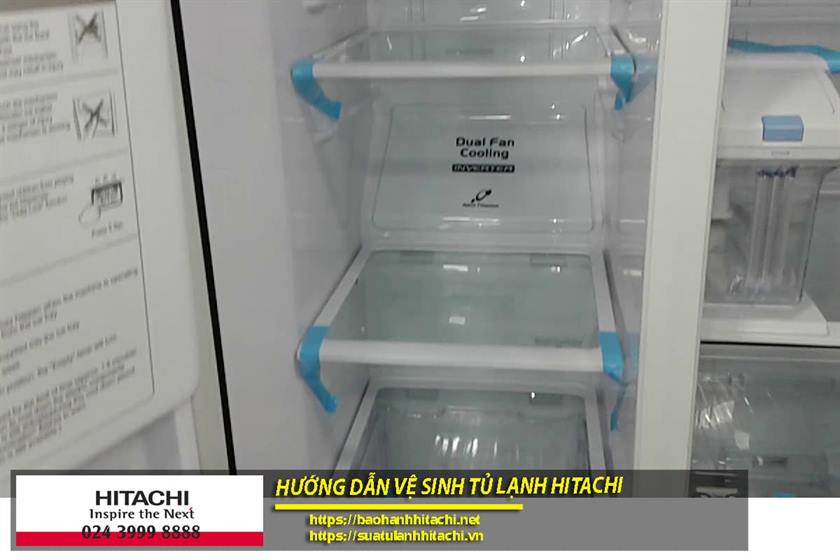 hướng dẫn vệ sinh tủ lạnh Hitachi